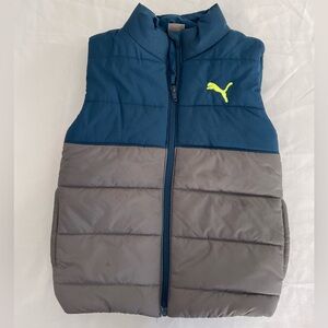 PUMA Kids Full Zip Puffer Vest, Like New, Kids Size: 5/6